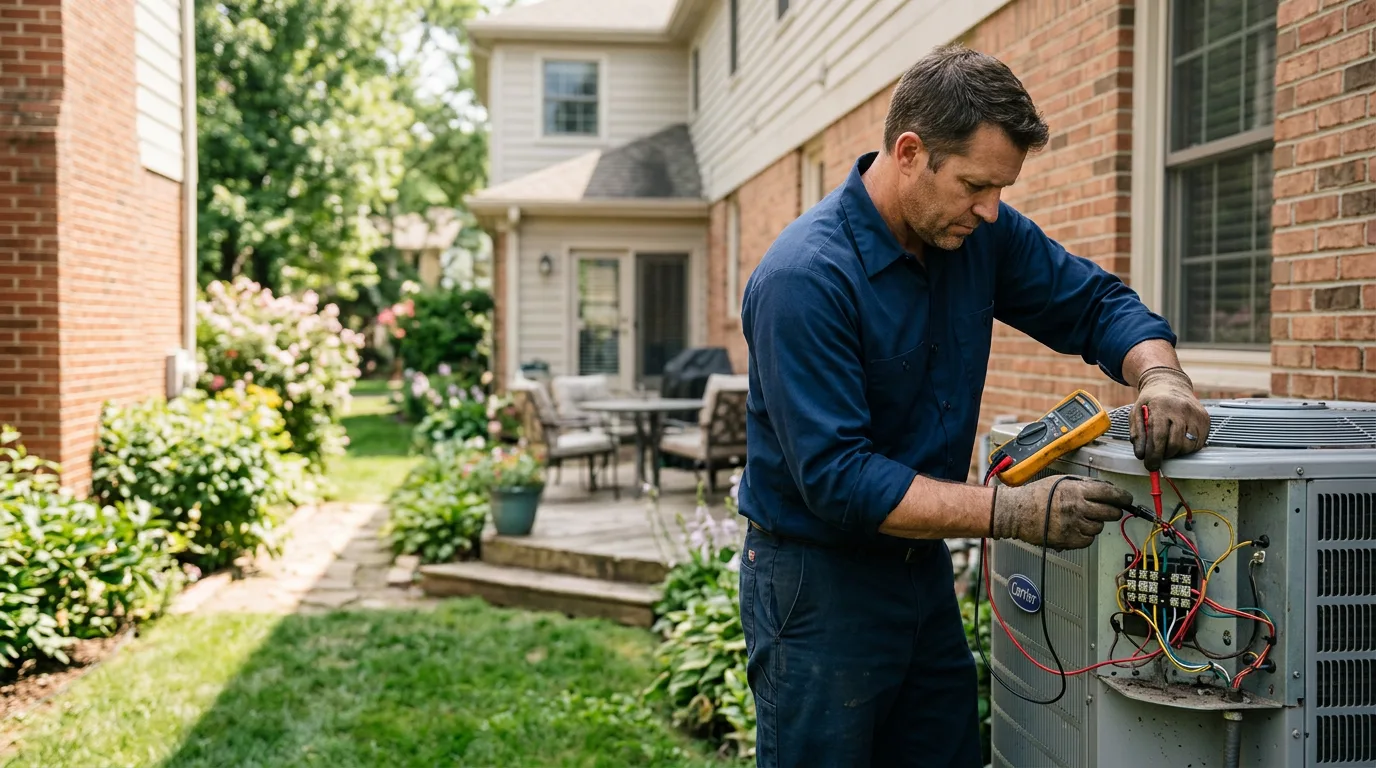 HVAC technician working near Saint Hedwig, TX